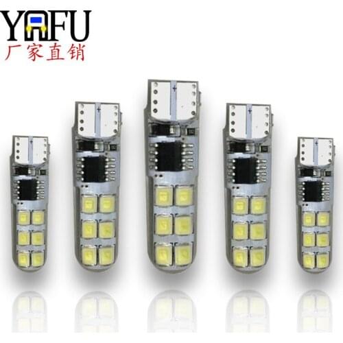 Flash Lamp Automobile Led Silicone W5w T10 2835 6smd Decoding Width Lamp License Plate Lamp Car Accessories Led Lights for Car