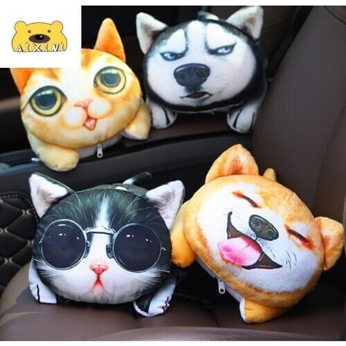 Cute Cat Dog Plush Toy Hand Tissue Box Car Home Decor Plushie Kids Gift Tissue Case Box Container Car Towel Napkin Papers Box