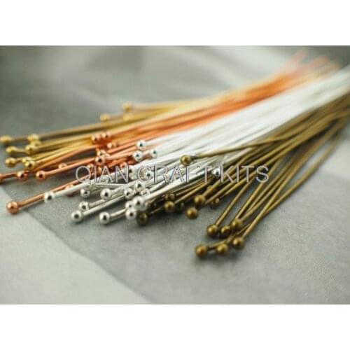 Set of 400pcs mixed colors and sizes Ball Pin Head Pins - Silver, Gold, Brass Antique Silver, Copper 24 Gauge (20mm-50mm)