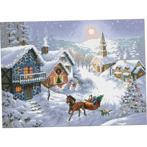 Winter Pattern - 11CT Stamped Cross Stitch Kits DIY Needlework Kits 30x18