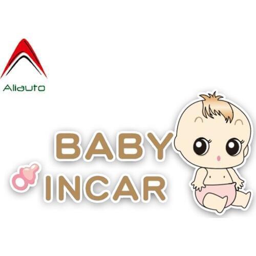 Aliauto Warning Car Sticker Lovely Baby In Car Vinyl Decals Cover Scratches for Passat Golf 7 Kia Suzuki Swift Tiguan,16cm*8cm