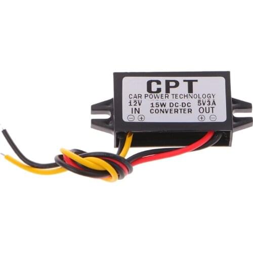 DC/DC Converter Regulator 12V To 5V 3A 15W Car LED Display Power Supply Module