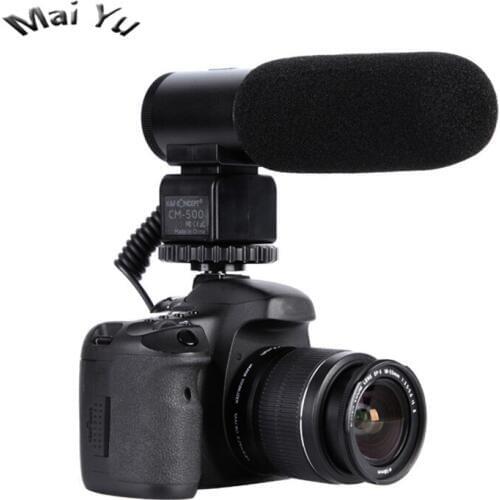 New SLR Camera Interview Microphone Condenser Cardioid DV Video Microfone Aluminum Alloy Screw Shock Mount 3.5mm Stereo MC-03