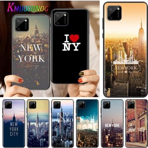 New York City Silicone Cover For Realme V15 X50 X7 X3 Superzoom Q2 C11 C3 7i 6i 6s 6 Global Pro 5G Phone Case