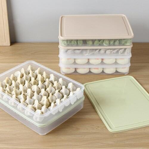 Single Layer Refrigerator Food Dumplings Airtight Storage Container Plastic Box Household storage box storage tools