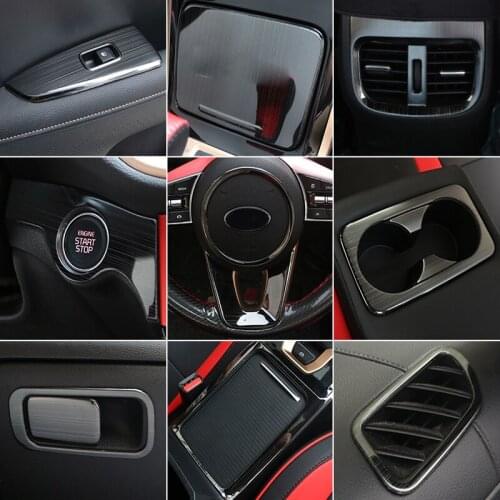 Black item for KIA cerato forte 2019-2020 Central control Gear panel Air outlet Decorative frame K3