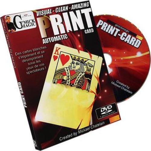 Print Card (Gimmick) By Mickael Chatelain - Stage Magic Illusions,Street Magic Gimmicks,Easy Magic Tricks,Magic Accessories