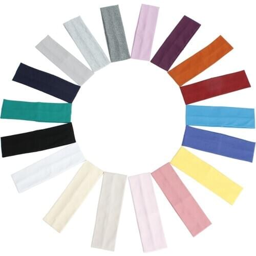 Hot SaleHair Accessories Solid Color Cotton Headband Wide Turban Elastic Hair Band Yoga Headband Outdoor Fitness Sport Sweatband