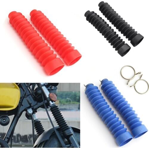 Motorbike Rubber Protector Front Fork Gaiters Dust Cover Gators Boots For Harley Honda Yamaha Shock Absorber Gaiter Covers