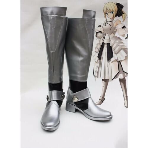 Fate Stay Night Fate Unlimited Codes Cosplay Shoes Saber Lily Anime Boots High Quality Tailor Made