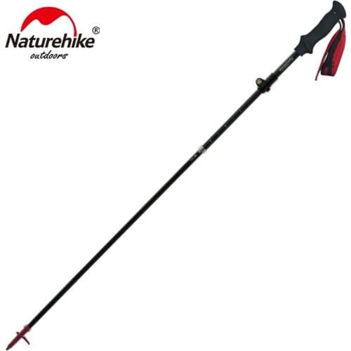 Naturehike Ultralight Carbon Fiber 5-sections Foldable Adjustable Trekking Poles Walking Hiking Sticks Outdoor 1Pcs NH18D010-Z