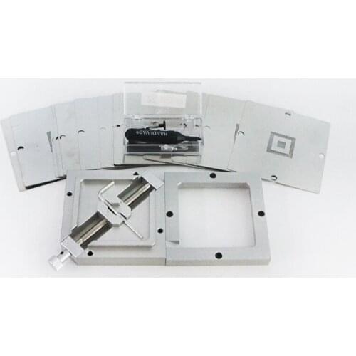 29PCS 90MM Universal BGA Stencils Reballing jig-HT-90-silvery Reballing Station with vacuum suction pen-HANDI-VAC