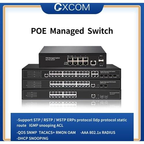 8-Port Full Gigabit Managed Switch with 2 SFP Slots with vlan/ RSTP/SNMP