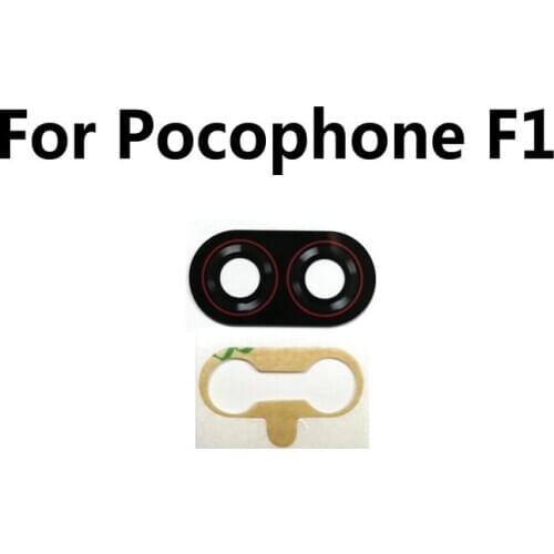 1pcs New Rear Camera Glass Lens & Sticker Repair Parts For Xaomi Pocophone F1 Smart Phone