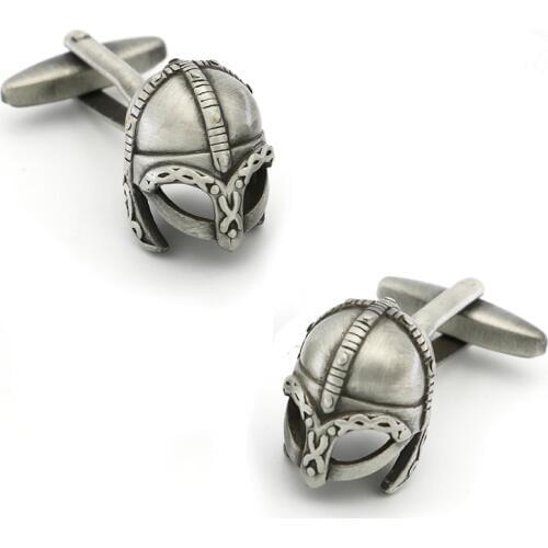 Retro Spartan Warrior Helmet Cufflinks Mask Cufflinks Fun Wedding Gift Male Roman Women Cufflinks Sleeve Nail mens giftsjewelry