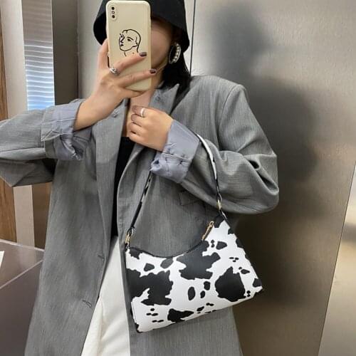 Womens Bag Fashion Zebra Cow Leopard Pattern Handbag Totes Women Street Travel Shoulder Underarm Purse Portable Top-handle Bags