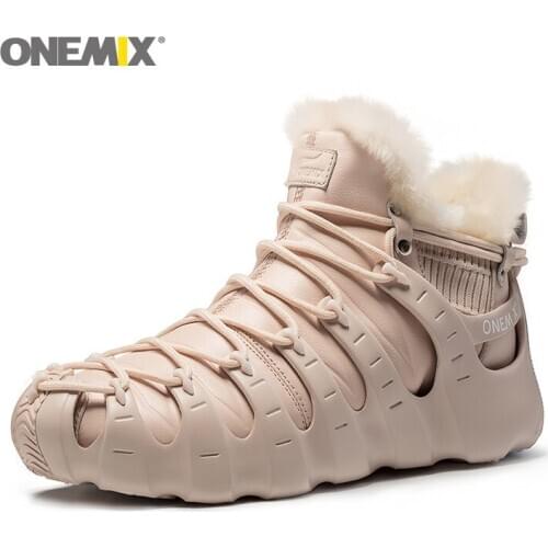 Onemix Winter Snow Boots For Women Keep Warm No Glue Sneakers Comfortable Running Shoes Autumn Walking Outdoor Sport Trainers