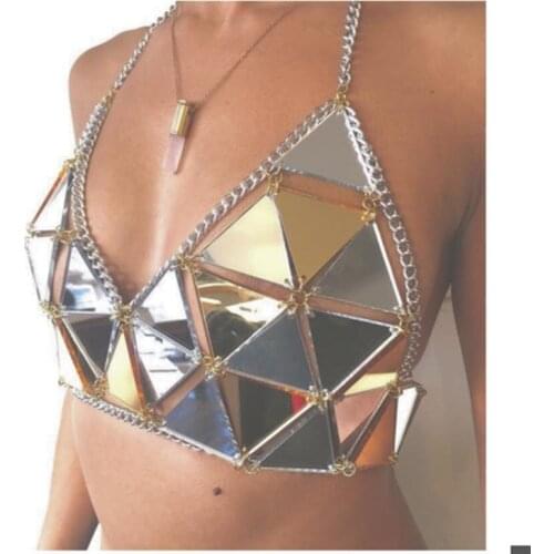 Metal Chain Sexy Lingerie For Women Corset Lace Halter Lingerie Sexy Push Up Bra Underwear Bralett Womens Active Bras Bralette