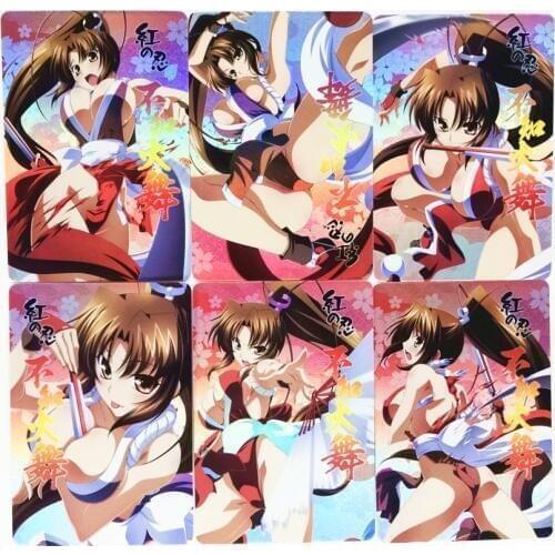 9pcs/set Mai Shiranui Sexy Refractive Process Toys Hobbies Hobby Collectibles Game Collection Anime Cards
