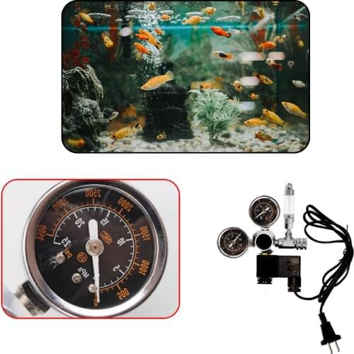 Aquarium CO2 Regulator CO2 Control System Magnetic Solenoid Kit With Check Valve Bubble Counter CO2 Pressure-reducing Valve