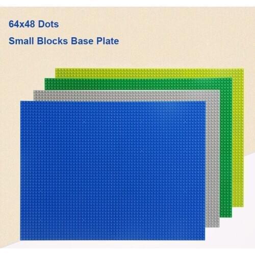 64X48 Dots Base Plate for Small Bricks Baseplate Board DIY City Building Blocks Sets Parts LegoINGLs Juguetes Toys for Children