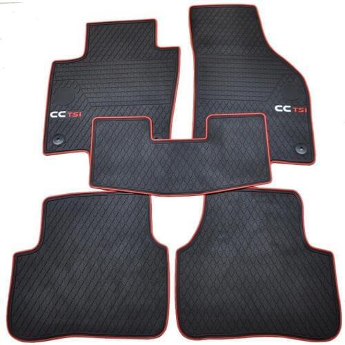 Free Ship Rubber Feet Thick Waterproof Wear Resistant Senior Environmental Latex Car Floor Mats for Volkswagen CC TSI