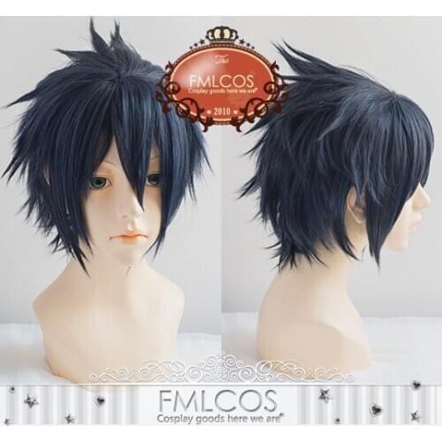 Free Hairnet FF Noctis Lucis Caelum Wig FF15 XV Heat Resistant Synthetic Hair Cosplay Wigs For Adult Men Women