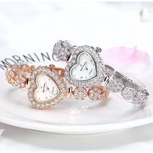 Fashion Women Full Crystals Jewelry Watches Luxury Rhinestone Bracelet Watch Waterproof Quartz Roman Wrist Watch Lotus