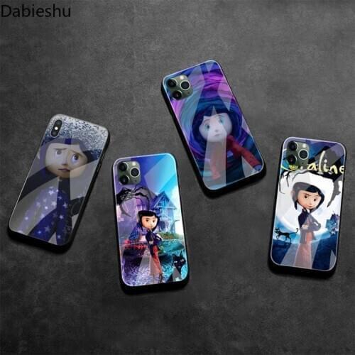 Coraline and the magic door Soft Phone Cover Tempered Glass For iPhone 11 Pro XR XS MAX 8 X 7 6S 6 Plus SE 2020 case