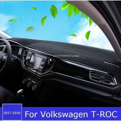 For Volkswagen VW T-ROC T ROC A11 2017-2020Car dashboard Avoid Light Pad Instrument Platform Desk Cover Mat Carpets Accessories