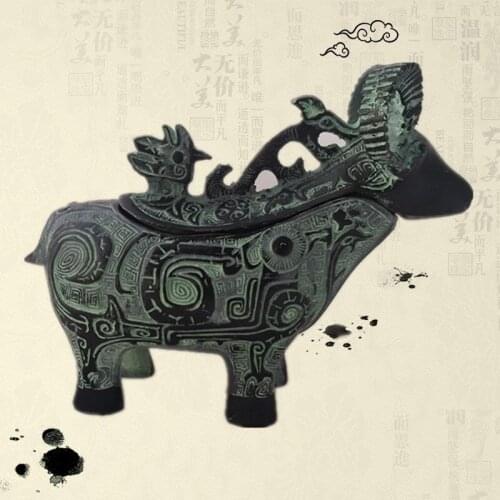 Ancient Chinese bronzes, goats' Vintage cups, handicraft ornaments, antiques Collectibles