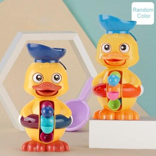 Bath Toys Duck Water Pool Toys with Rotatable Waterwheel/Eyes for Bath Accs