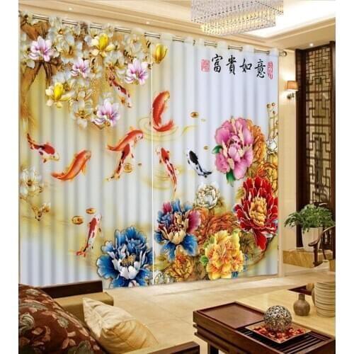 Chinese japanese restaurant decoration flower carp window japanese decoration traditional toddler bedroom