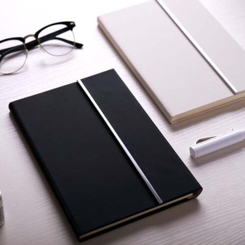Classic black and white fashion creative A5 office hardcover intimate notepad imitation leather PU diary