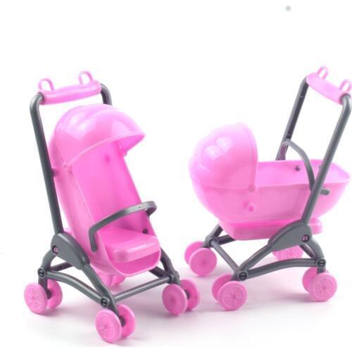 2in1 Stroller for Doll Toy Trolley Nursery Toy for Dolls Furniture Girls Pink Baby Infant Kids Carriage Stroller New Funny