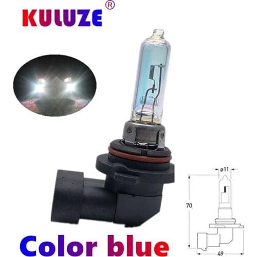 KULUZE 2 Pcs HIR2LL 9012 12V55W Rainbow Blue Plasma PX22d Car Quartz Halogen Bulb Fog Lamp Automobile Headlamp