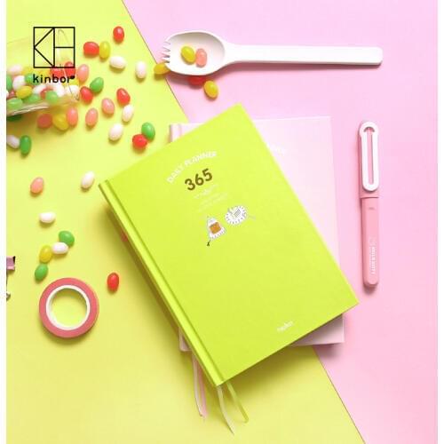 1pcs kinbor365 plan this 2017 one day literary fresh hand account candy color notebook notebook
