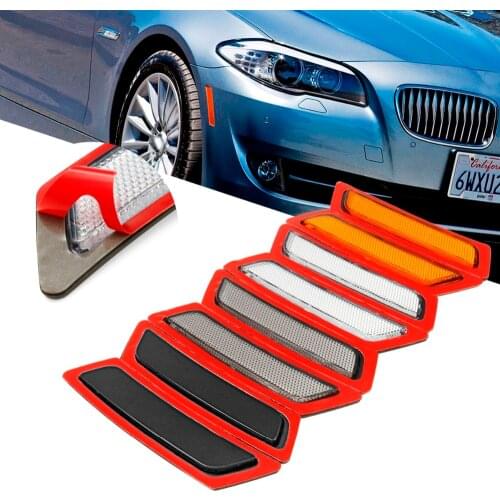 Pair Front Left&Right Bumper Side Reflectors front bumper side lights decorative lights for BMW 5 Series F10 2011-2014