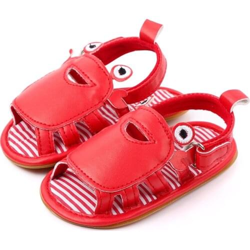 Infant Baby Shoes Toddler Flats Hot Sale Round Toe Anti-slip Rubber Soft Sole Newborn Baby Leather Sandals First Walker