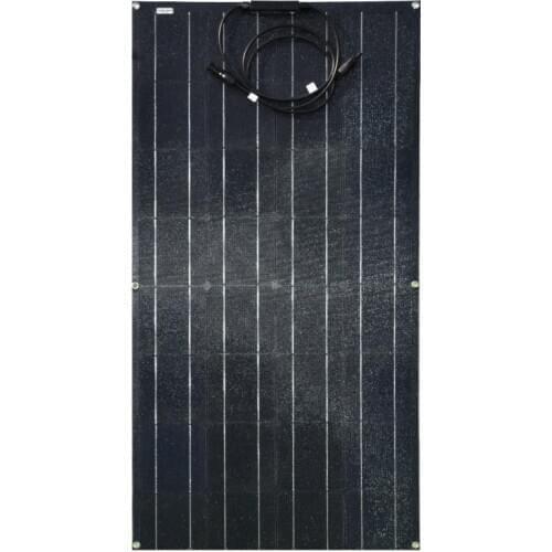 Solar New Energy 100W Flexible Solar Panel ETFE Film Coating Thickness to 2.5mm