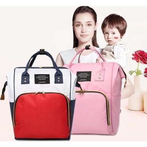 Waterproof Mummy Bag Multifunctional Large Capacity Tote Bag Baby Diaper Bag Baby Stroller Care Bag Travel Backpack Baby Care