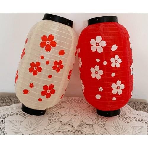 Waterproof Lantern Hanging Cherry Blossom Shop Restaurant Decor Handmade 20x35 25x45 30x55 35x65 40x70 Festive Decoration DIY