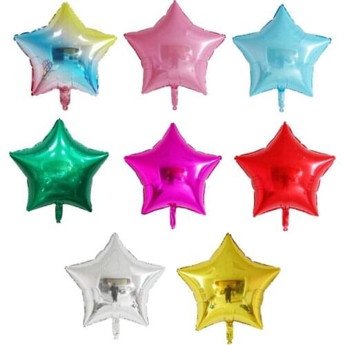 1pcs/lot 18 inch Five-pointed star foil balloon baby shower wedding childrens birthday party decorations kids balloons