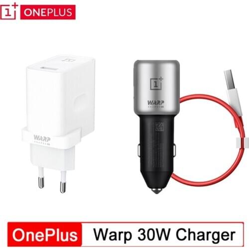 OnePlus 7T Pro Warp Car Charger 5V 6A Original Warp Fast Charging EU Car Charger For One Plus 7Pro 7 6T 6 OnePlus Warp Cable