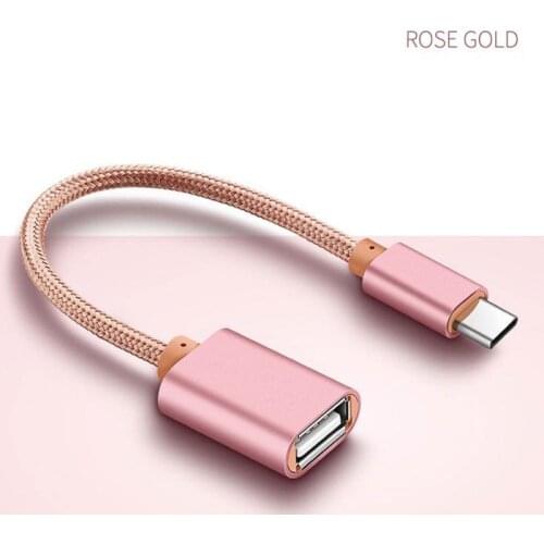 1pc Converter Adapter USB 3.1 USB-C Android Otg Data Cable Type-c Otg Adapter For Smartphone, Tablet, New Laptop, PC