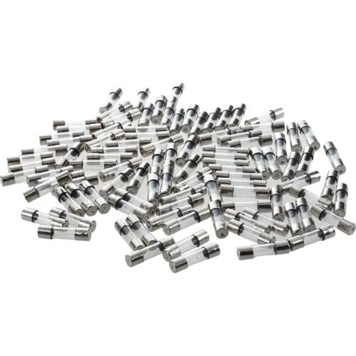 100 Pcs Fast Blow Type Glass Tube Fuses 2A 250V Replacement
