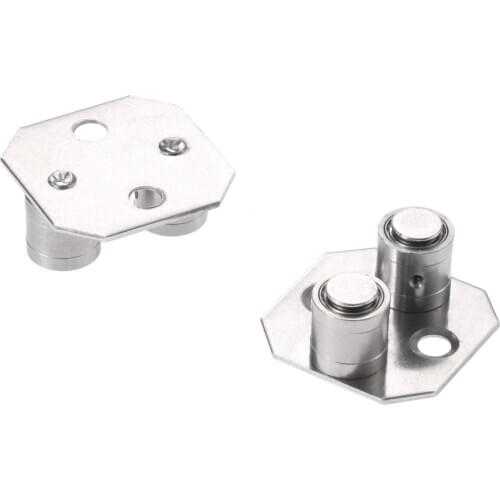 2 Pcs Stainless Steel Wooden Door Sliding Door Guide Locator Twin-shaft Retainer Hanging Pulley Rail Guide Locator Door Hardware