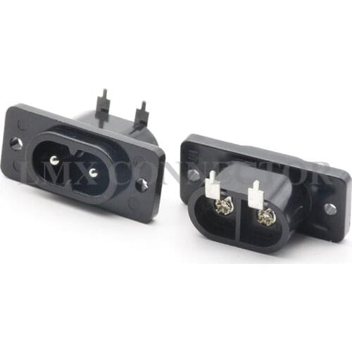 20PCS IEC320 C8 Male Plug 2.5A 250V Terminal Power Plug Inlet Socket Connector Copper AC-005F