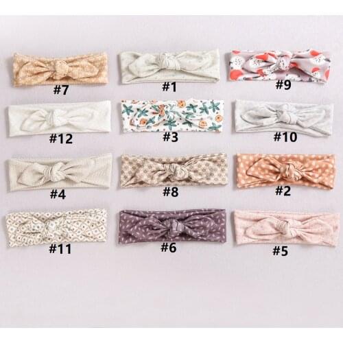 New born Girls Cotton Bow Headbands Turban Knot Hairbands Fashion Soft Headbands