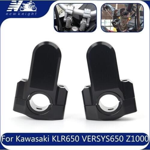 Motorcycle Accessories CNC Aluminum Handlebar Riser Bar Fit For Kawasaki KLR650 2007-2018 VERSYS 650 2007-2018 Z1000 2003-2006